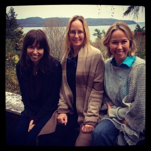 Skenewood Sirens Joanna Parson, Kathryn Cramer and MarbyBeth Coudal at Adirondack Memoir Retreat 2012