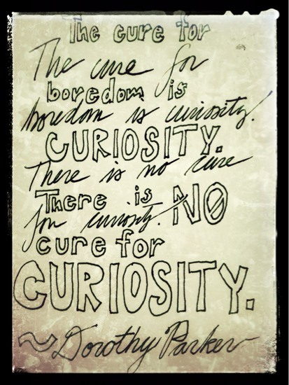 No Cure for Curiosity: Banish boredom with curiosity!